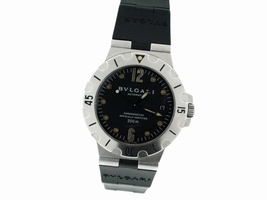Bulgari Diagono SD38 S Stainless Steel & Rubber 38mm Bvlgari