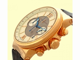Ulysse Nardin "Maxi Marine Chronograph" 18K Rose Gold Mens Strap Ulysse Nardin