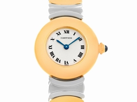 Cartier Baignoire 1641 Stainless Steel & 18K Yellow Gold Quartz 23mm Womens Cartier