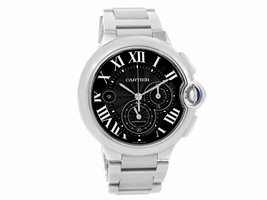 Cartier Ballon Bleu W6920077 Stainless Steel & Black Dial 44mm Mens Cartier