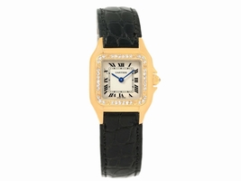 Cartier Panthere WF3070B9 18K Yellow Gold & Diamond 22mm Womens Cartier