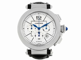Cartier Pasha W3108555 Stainless Steel & Silver Dial 42mm Mens Cartier
