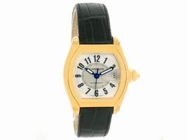 Cartier Roadster 18K Yellow Gold Silver Dial Large W62005V2