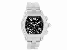 Cartier Roadster W62020X6 Stainless Steel Black Dial 43mm Mens Cartier