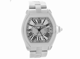 Cartier Roadster W62032X6 Stainless Steel Silver Dial 43mm Mens Cartier