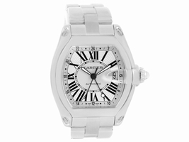 Cartier Roadster W62032X6 Stainless Steel Silver Dial 43mm Mens Cartier