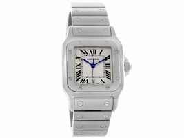 Cartier Santos Galbee W20060D6 Stainless Steel & Silver Dial Quartz 29mm Unisex Cartier