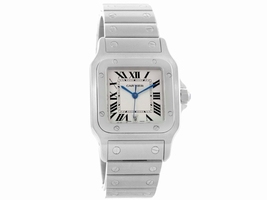 Cartier Santos Galbee W20060D6 Stainless Steel & Silver Dial 29mm Unisex Cartier