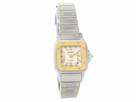 Cartier Santos W20057C4 Stainless Steel 18K Yellow Gold Automatic 24mm Womens Cartier