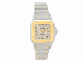 Cartier Santos W20057C4 Stainless Steel & 18K Yellow Gold Automatic 24mm Womens Cartier