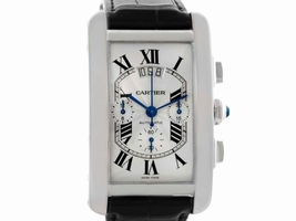 Cartier Tank Americaine XL W2609456 Chronograph 18K White Gold 31.1mm Mens Cartier