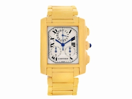 Cartier Tank Francaise W50005R2 18K Yellow Gold Quartz 28mm Unisex Cartier