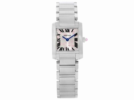 Cartier Tank Francaise W51031Q3 Stainless Steel & Silver Dial 20mm Womens Cartier