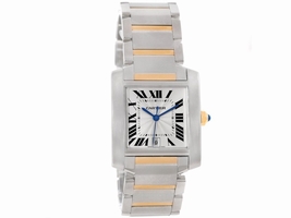 Cartier Tank Francaise W51005Q4 Stainless Steel/Yellow Gold 28mm Unisex Cartier