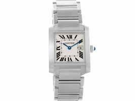 Cartier Tank Francaise W51011Q3 Stainless Steel Quartz Date 25mm Womens Cartier