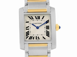 Cartier Tank Francaise W2TA0003 Stainless Steel 18K Gold Quartz 22mm Womens Cartier