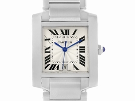 Cartier Tank Francaise W51002Q3 Stainless Steel 28mm Unisex Cartier