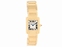 Cartier Tank Francaise W50002N2 18K Yellow Gold 20mm Womens Cartier