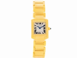 Cartier Tank Francaise W50002N2 18K Yellow Gold 20mm Womens Cartier