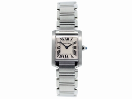Cartier Tank Francaise W51008Q3 Stainless Steel White Dial 20mm Womens Cartier