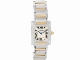 Cartier Tank Francaise W51007Q4 Stainless Steel & 18K Yellow Gold 20mm Womens Cartier