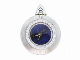 Cartier 18K White Gold Lapis Lazuli Dial 40mm Unisex Pocket Cartier