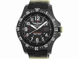 Breitling "Colt Skyracer" Stainless Steel & Rubber Black Dial Quartz 45mm Mens Breitling