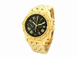Breitling Windrider Crosswind K13055 18K Yellow Gold Automatic 43mm Mens Breitling