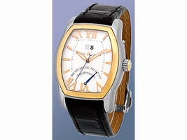 Maurice LaCroix Jours Retrogrades Tonneau Stainless Steel & 18K Rose Gold Strap Mens