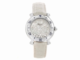 Chopard Happy Sport 278949-3001 Stainless Steel & White Strap Quartz 32mm Womens Chopard