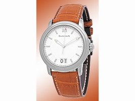 Blancpain "Leman Grande Date" Stainless Steel Mens Strap Blancpain