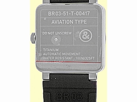Bell & Ross "BR 03-51" GMT Dual Time Titanium Mens Strap Bell & Ross
