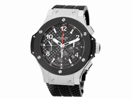 Hublot "Big Bang" Chronograph Stainless Steel & Ceramic Mens Hublot