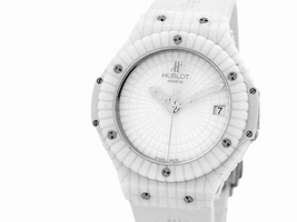 Hublot "Big Bang Caviar" Large White Ceramic & Titanium Strap  Womens Hublot