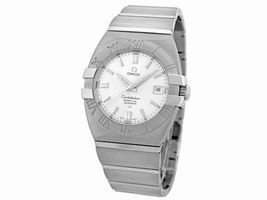 Omega "Constellation Double Eagle" Stainless Steel Silver Dial Quartz 39mm Mens Omega