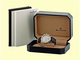 Blancpain Villeret Chronograph 18K White Gold Mens Strap Blancpain