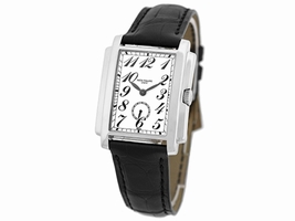 Patek Philippe 5024-G "Gondolo" 18K White Gold & Leather 30mm Mens Patek Philippe
