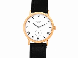 Patek Philippe "Calatrava" 3919-R 18K Rose Gold & Leather 34mm Manual Mens Patek Philippe