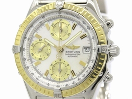 Breitling Chronomat D13352 18K Yellow Gold/Stainless Steel Mother Of Pearl Dial Automatic 40mm Mens Breitling