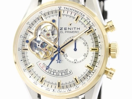Zenith Chronomaster 51.2080.4021 Stainless Steel & Pink Gold 42mm Mens Zenith