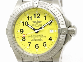 Breitling Avenger Seawolf E17370 Titanium Yellow Dial Automatic 44mm Mens Breitling