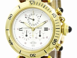 Cartier Pasha W30X7851 18K Yellow Gold Quartz 35mm Unisex Cartier