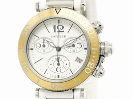 Cartier Pasha Seatimer W3140004 Stainless Steel and 18K Pink Gold Automatic 37mm Unisex Cartier