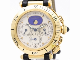 Cartier Pasha 18K Yellow Gold Quartz 38mm Mens Cartier