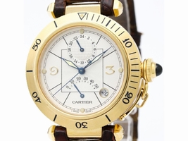 Cartier Pasha W3014456 18K Yellow Gold Automatic 38mm Mens Dress Cartier