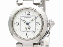 Cartier Pasha C Big W31055M7 Date Stainless Steel Automatic 35mm Unisex Cartier