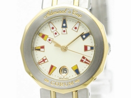 Corum Admirals Cup 39.610.21 Stainless Steel and 18K Yellow Gold Quartz 26mm Womens Dress Corum