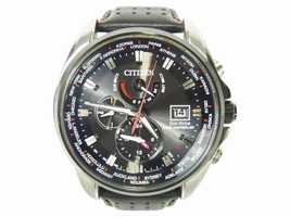 Citizen At9065-00e H820-t021719 Stainless Steel and Leather Quartz Men 45mm Citizen