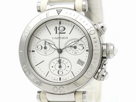 Cartier Pasha Seatimer W3140005 Stainless Steel Quartz 37mm Mens Cartier