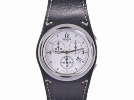 Hermes Anechrono Ha 4.910 Stainless Steel / Leather Quartz Mens Hermes